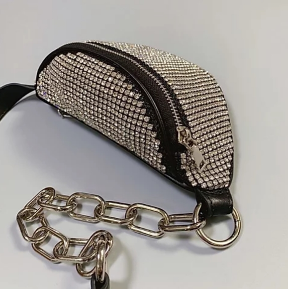 EDGY CHAIN LINK CROSSBODY HANDBAGZ▪︎Slate - Picture 8 of 17
